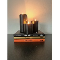 Diga Colmore T-Light holder set-3 Pilar metaal mat zwart 